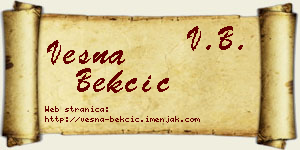 Vesna Bekčić vizit kartica